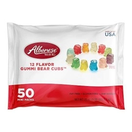 Albanese 12 Flavor Gummi Bear Cubs Mini Packs, 50 Count