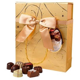 gudrun collection of Fine Belgian Premium Assorted chocolates in gold gift Box - 18.3 oz.