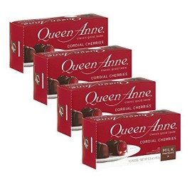 Queen Anne Cordial Cherries, Milk Chocolate-covered, 6.6 Ounces (10 Count Box, Pack of 2) (4 pack 6.6 Ounces)
