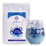 La Moon Tea- Blue Thai Tea, Traditional Loose Leaf Thai Tea Mix from Butterfly Pea Flower and Assam Black Tea, 100% Natural no Food Dye, Homemade Blue Thai Ice Tea, Thai Tea Latte, Boba Tea (705 Oz)