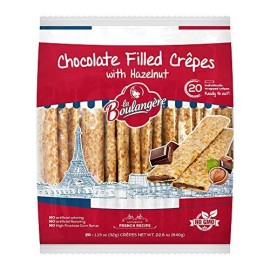 La Boulangere Chocolate Hazelnut Crepes, Individually Wrapped, Non Gmo, Free From Artificial Flavors & Colors, 20-Count