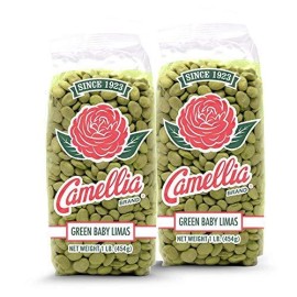 camellia Brand Dried green Baby Lima Beans 1 Pound (Pack of 2)