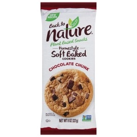 Back To Nature Non-gmo cookies, Homestyle Soft Baked chocolate chunk, 8 Ounce