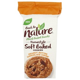 Back To Nature Non-gmo cookies, Homestyle Peanut Butter chocolate chunk, 8 Ounce