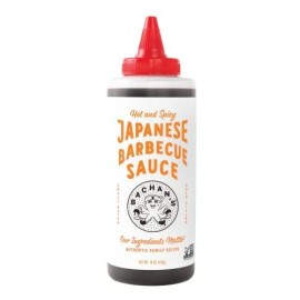 Bachans - The Original Japanese Barbecue Sauce - Hot and Spicy, 17 Ounces Small Batch, Non gMO, No Preservatives, Vegan and BPA free condiment for Wings, chicken, Beef, Pork, Seafood, Noodle Recipes, and More