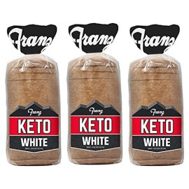 Franz Bakery Keto White, 1g Net carb, Super Soft, High Protein, High Fiber, Low carb Bread, Protein Bread, Plant-Based, Freshly Baked, 18 oz, 3 Pack