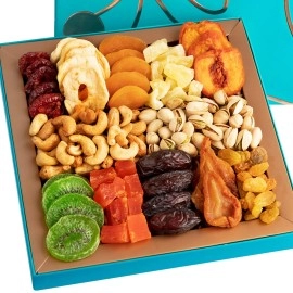 cherryPicked Dried Fruit & Nuts gift Basket, Fathers Day Birthday Prime gifts Ideas For Dad, gourmet Vegan Food Baskets, Box Delivery Husband grandpa Stepdad Men Him, From Daughter Wife Women Son Kids