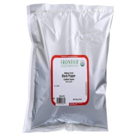 Frontier Natural Products Co-Op Organic Medium Grind Black Pepper 16 Oz (453 Grams) Pkg