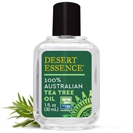 Desert Essence 100% Australian Tea Tree Oil - 1 Fl Oz - Therapeutic Grade Essential Oil - Skin Irritation - Glowing Skin - Home Cleansing - Refreshing - Natural Glow - Pedicure Regimen - Long Lasting