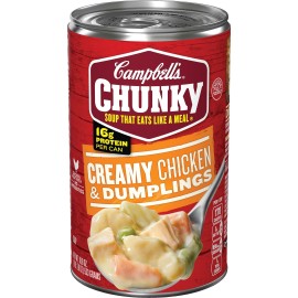 Campbells Chunky Soup, Creamy Chicken & Dumplings, 188 Oz