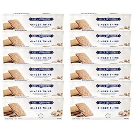 Jules Destrooper Ginger Thins - Caramelized Butter Biscuits Kosher Dairy Authentic Made In Belgium - 3.4Oz (Pack Of 12)