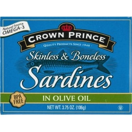 Crown Prince, Skinless & Boneless Sardines In Olive Oil, 3.75 Oz, Package May Vary