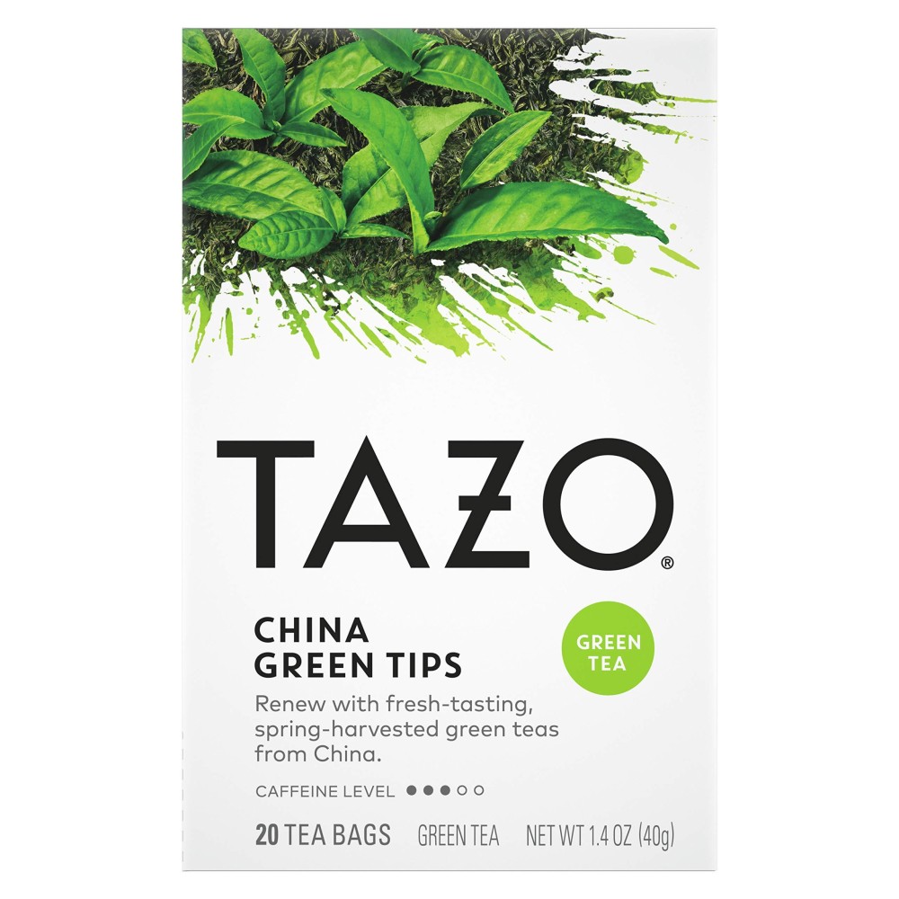 Tazo Tea Bag For A Warm Beverage China Green Tips Renew With Fresh-Tasting, Spring-Harvested Green Teas From China 20 Ct
