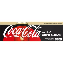 Coca-Cola, Zero Soda, Vanilla, 12 oz (pack of 12)