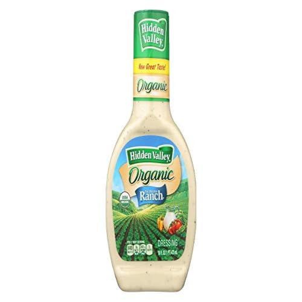 Hidden Valley Original Ranch Organic Salad Dressing & Topping, Gluten Free - 16 Ounce Bottle (Package May Vary)