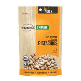 Woodstock Dry Roasted & Salted Pistachios 7-Ounce Bags (Pack Of 8)8
