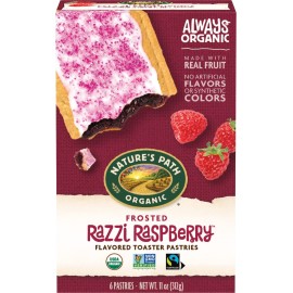 NatureS Path Frosted Razzi Raspberry Toaster Pastries, Healthy, Organic, 11-Ounce Box (Pack Of 12), Made From Real Raspberries
