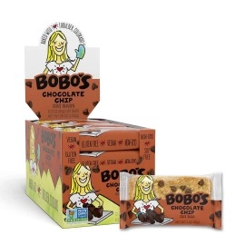 Bobo's Oat Bars (Chocolate Chip, 12 Pack of 3 oz Bars) Gluten Free Whole Grain Rolled Oat Bars - Great Tasting Vegan On-The-Go Oatmeal Snack, Made in the USA