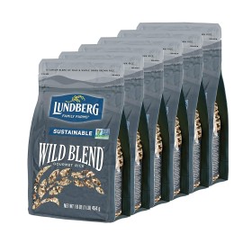 Lundberg Family Farms - Wild Blend Rice, Pantry Staple, Great For Cooking, Versatile, Rich Color, Full-Bodied Flavor, Whole Grain, Non-Gmo, Gluten-Free, Vegan, Kosher 16 Oz (Pack Of 6)