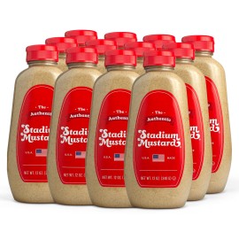 The Authentic Stadium Mustard. From Cleveland'S Famed Municipal Stadium. A Tailgate Party Must Have! This Spicy Brown Mustard Is The Classic Condiment For Hot Dogs And Hamburgers. Gluten Free, Sugar Free, Kosher, Fat Free 12Oz (Pack Of 12)