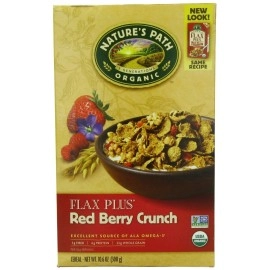 Natures Path Organic Cold Flax Plus Red Berry Crunch Cereal, 10.5 Ounce - 12 Per Case.12