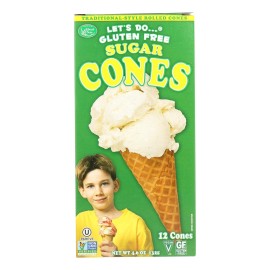 Lets Do??Luten Free Sugar Cones Rolled Style 12 Cones Per Box (Pack Of 12 Boxes)