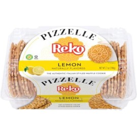 Reko Pizzelle Authentic Italian Style Waffle Cookie, Lemon, 7 Ounce (Pack Of 1)