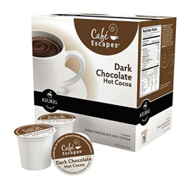 Cafe Escapes Dark Chocolate Hot Cocoa Keurig K-Cups, 16 Count