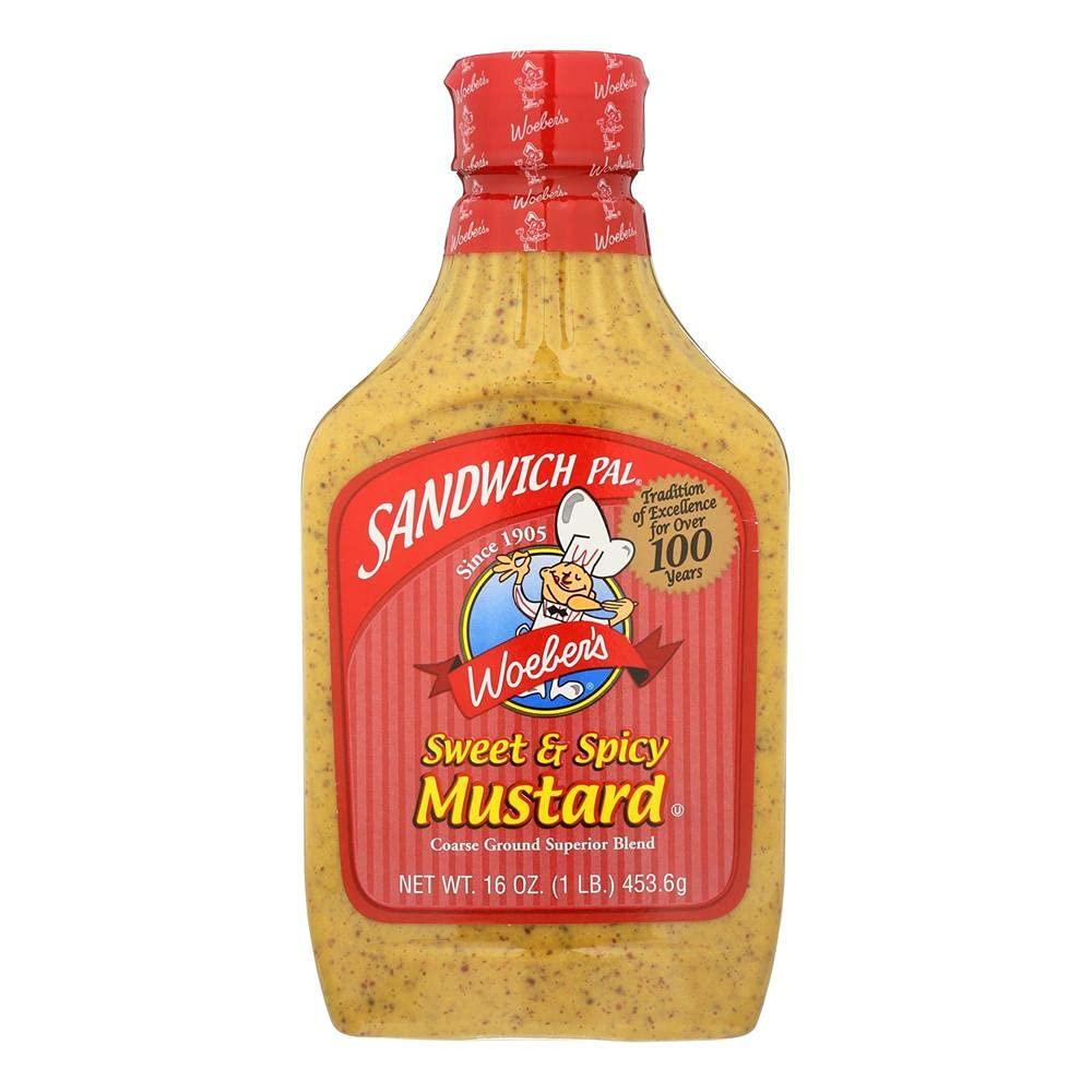 Woeber Mustard Sandwich Pal Sweet Spicy 16 Oz