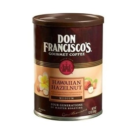 Don Franciscos Hawaiian Hazelnut, Premium 100% Arabica Coffee Beans, Medium-Roast, Ground, 12-Ounce Can