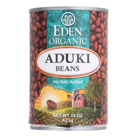 Eden Organic Aduki Beans No Salt Added 15-Ounce Cans (Pack Of 12) (Value Bulk Multi-Pack)