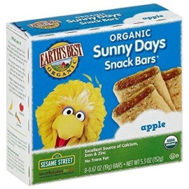 Earths Best Sesame Street Sunny Days Snack Bars - Apple - 5.3 Oz