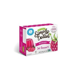 Simply Delish Natural Raspberry Jel Dessert - Sugar Free Non Gmo Gluten Free Fat Free Lactose Free Keto Friendly - 0.7 Oz (Pack Of 1)