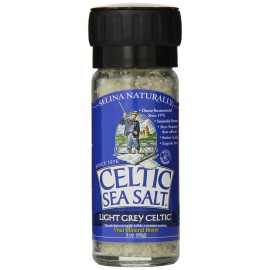 Celtic Sea Salt, Light Grey Grinder, 3 Oz White