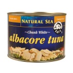 Natural Sea No Salt White Albacore Tuna 66.5 Ounce - 6 Per Case.