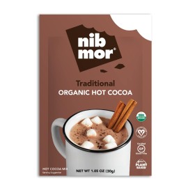 Nib Mor Organic Drinking Chocolate - Delicious, Healthy Treat - Traditional, 1.05 Oz (Pack Of 6)