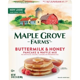 Maple Grove Farms Pancake & Waffle Mix, Buttermilk & Honey, 24 Ounce