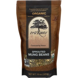 Truroots Organic Sprouted Mung Beans 10 Ounces Certified Usda Organic Non-Gmo Project Verified