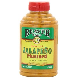 Beaver Brand Jalapeno Mustard Extra Hot 13 Oz