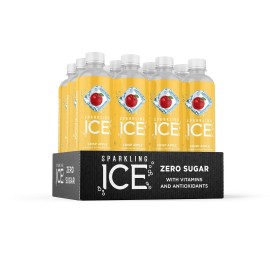 Sparkling Ice, Crisp Apple Sparkling Water, with Antioxidants and Vitamins, Zero Sugar, 17 fl oz Bottles (Pack of 12)