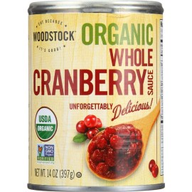 Woodstock Organic Whole Berry Cranberry Sauce 14 Ounce - 24 Per Case.