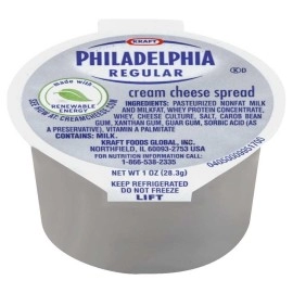 Philadelphia Original Cream Cheese Spread Cups, 1 Ounce - 100 Per Case.