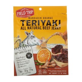 Field Trip Beef Jerky Gluten Free Jerky Low Carb Healthy High Protein Snacks With No Nitrates Made With All Natural Ingredients Teriyaki 2.2Oz Bag