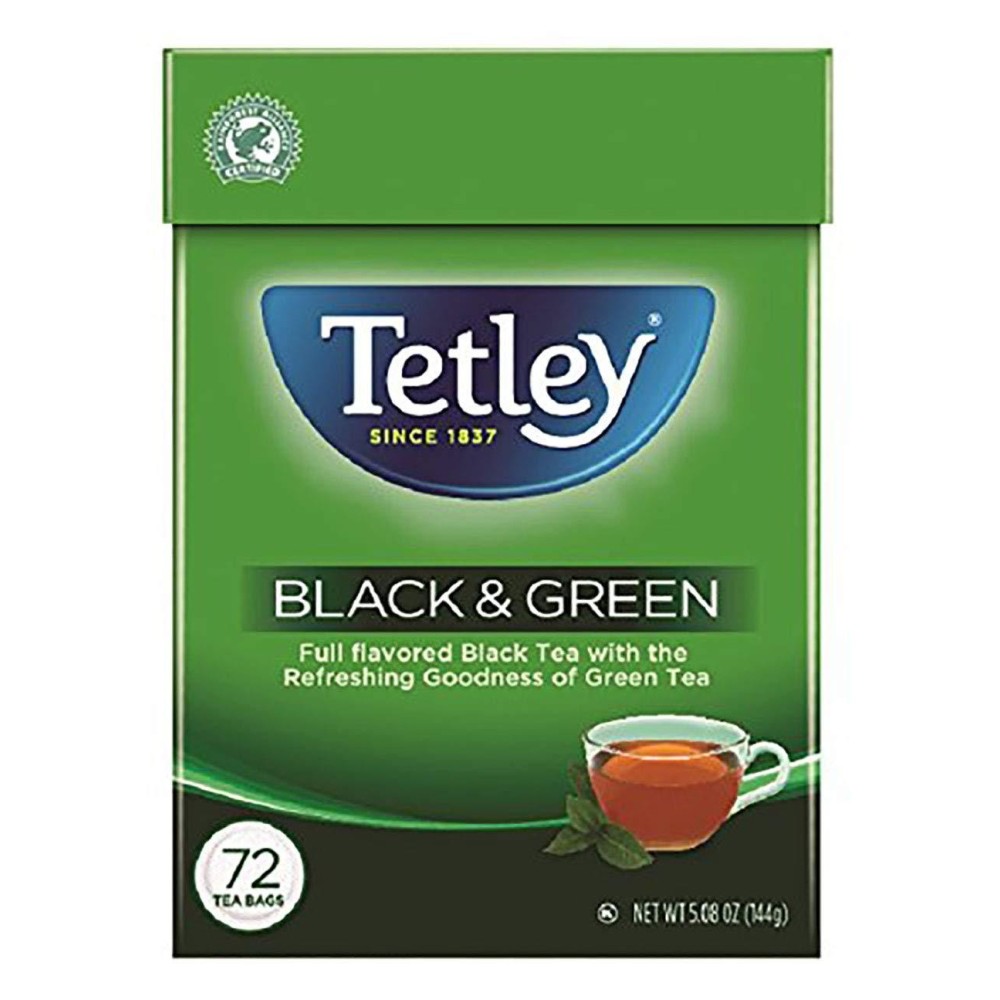 Tetley Tea Bags, Black And Green, 72 Count (Packaging May Vary)