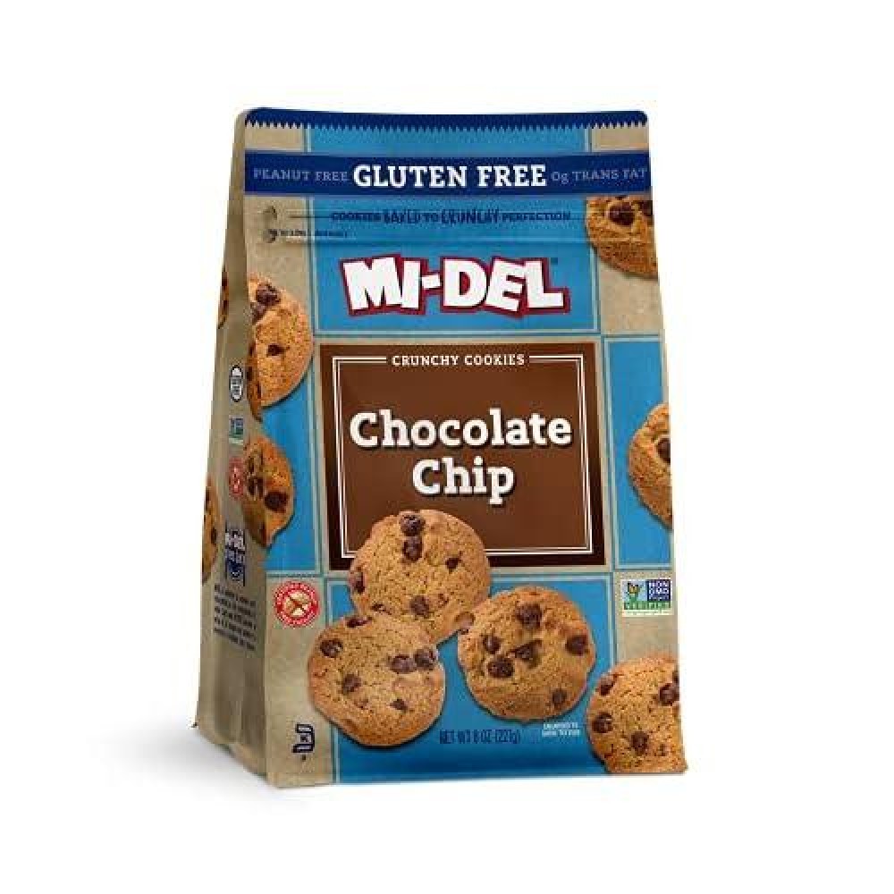 Mi-Del Gluten-Free Cookies, Chocolate Chip, 8 Ounce