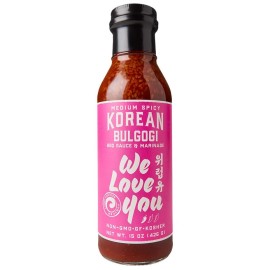 Medium Spicy Korean Bulgogi Kalbi Galbi Bbq Marinade & Sauce Gluten-Free Non-Gmo Vegan Ou Kosher 15Oz (Pack Of 1)