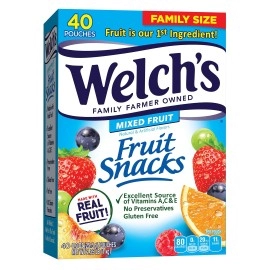Welch'S Mixed Fruit, 0.9 Oz, 40 Ct