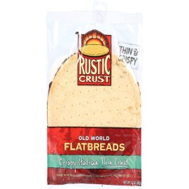 Rustic Crust Pizza Crust - F;Atbreads - Thin Crust - 10 Ounce (Pack Of 8)