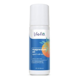 Life-Flo Magnesium Oil Sport Roll-On With Magnesium Chloride From Zechstein Seabed Arnica & Menthol Soothes Muscles & Joints After Exercise 3Oz
