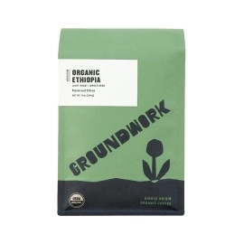 Groundwork Organic Single Origin Whole Bean Medium Roast Coffee, Ethiopia, 12 Oz